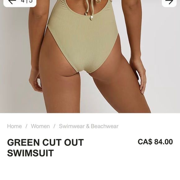 ⭐️HOST PICK⭐️RIVER ISLAND GREEN CUT OUT SWIMSUIT - Picture 3 of 8